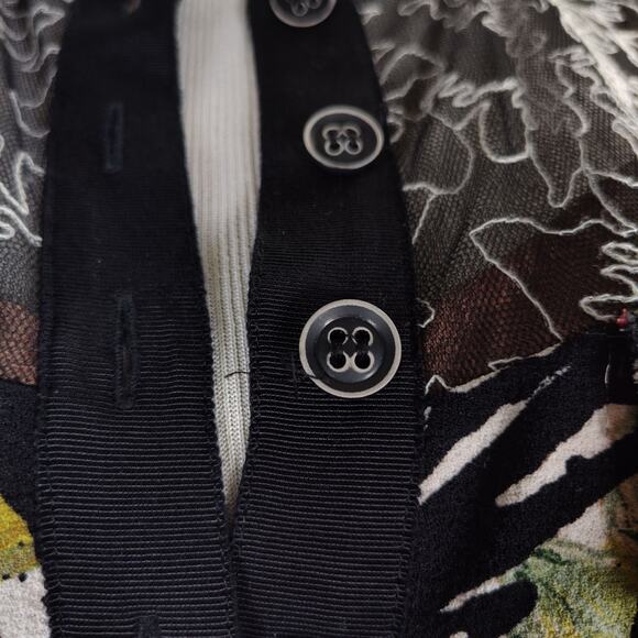 Bryon Lars Beauty Mark Top Size 8 Abstract Mixed Print Media Designer Blouse - Picture 11 of 16